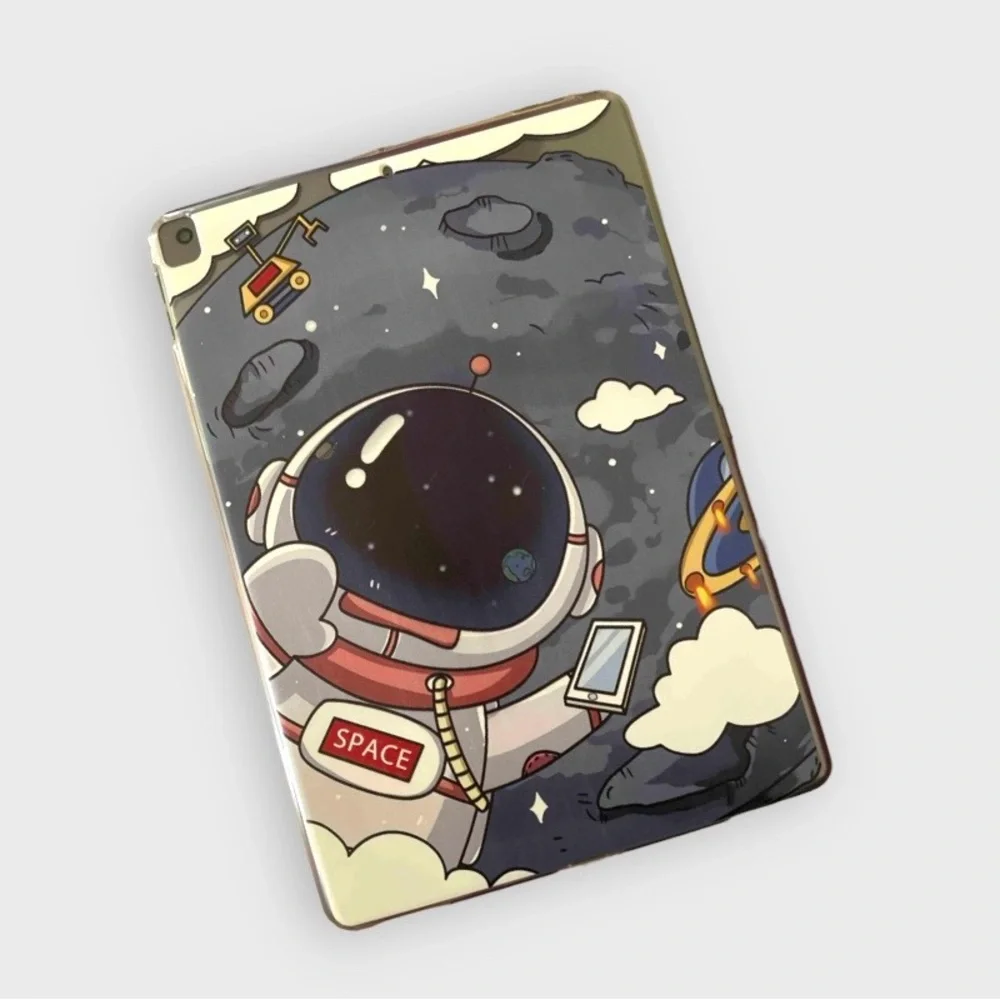 New Cartoon Astronaut Pattern Case Compatible With iPad Pro 12.9-Inch 2020